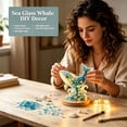 thumbnail image 4 of Whale Sea Glass DIY Kit, 3D Light Up Sea Glass Sculpture Craft Set for Adults and Coastal Home Decor, 4 of 5