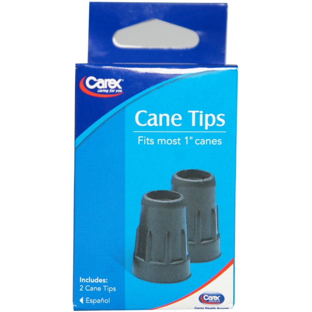 Cane Tips Fits Most 1" Canes, 2 Each
