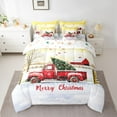 thumbnail image 2 of Homewish Merry Christmas 7-Piece Twin Bedding Sets,Green Xmas Tree Bedding Comforter Set,Red Farmhouse Truck Sheet Sets For Gitls Kids,Microfiber Bedroom Decor Reversible, 2 of 8