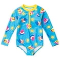 thumbnail image 2 of Pinkfong Baby Shark Toddler Girls Zip Up One Piece Bathing Suit Infant to Toddler, 2 of 5