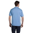 thumbnail image 2 of Hanes Cotton-Blend Men`s Jersey Polo, S, Light Blue, 2 of 3