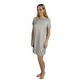 thumbnail image 6 of RAE DUNN Women's 2-Pack Short Sleeve Shirttail Nightshirt Recycled Short Sleeve, 6 of 10
