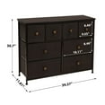 thumbnail image 5 of Sorbus Fabric Dresser for Bedroom - Chest of 8 Drawers, Storage Tower, Clothing Organizer, for Closet, for Living Room, Steel Frame, Fabric Bins - Knob Handle (Brown), 5 of 6