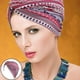 thumbnail image 3 of Gorro de Quimio Hugo para Mujer Turbante Étnico Vino Rojo, 3 of 7