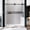 matteblack, variant on UKS04-50-55 Inch x 80 Inch Sliding Frameless Shower Door, 3/8" Tempered Glass with Easy-Cleaning Coating, Stainless Steel Rollers & SGCC-Certified Stability