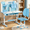 Blue 1, variant on Sioweci Kids Desk and Chair Set,Height Adjustable Child's School Study Writing Tables,Kids Desk with Bookstand and Storage Drawer,Widened Desktop with Desktop for Boys Girls