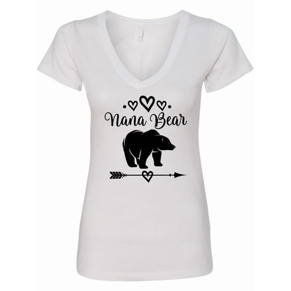 Inktastic Nana Bear Grandma Women's V-Neck T-Shirt