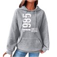 thumbnail image 2 of Qiopertar Chandail en Molleton à Manches Longues Col Rond Imprimé pour Femmes, Ample, Pull, Blouse en Solde, Livraison Gratuite à Moins de 5$, jusqu'à 90 % de Réduction, 2 of 4