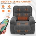 thumbnail image 5 of ODUMDUM Oversized Power Lift Recliner Chairs for Elderly with Massage and Heat, Overstuffed Wide Seat Electric Recliner, Lazy Boy Single Sofa with 2 Cup Holders, USB Ports, Deep Gray, 5 of 10