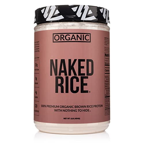 Naked Rice 1Lb - Organic Brown Rice Protein Powder - Vegan Protein Powder, GMO Free, Gluten Free & Soy Free. Plant-Based Protein, No Artificial Ingredients - 15 Servings