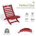 thumbnail image 3 of FURRYFECTION Adirondack Folding Xavier Chair Set of 2,HDPE All-Weather Portable Outdoor Chairs for Beach Pool Camping Fishing Fire Pit Patio Garden Indoors,Red, 3 of 8