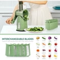 thumbnail image 2 of Rotary Cheese Grater with Handle - Vegetable Shredder with 5 Blades & Suction Base, Mandoline Slicer for Kitchen, 2 of 7