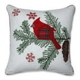 thumbnail image 1 of Pillow Perfect 628059 18 in. Cardinal and Pinecone Throw Pillow - Red, 1 of 1