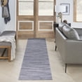 thumbnail image 2 of Nourison Nourison Washables 2'2" x 8' Grey Modern Indoor Non-Slip Flatweave Rug, 2 of 7
