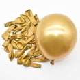 thumbnail image 3 of Globos de látex metálicos cromados de 5 pulgadas, 20, 30 y 50 unidades, globos de metal dorado y plateado para fiestas de cumpleaños, globos inflables, suministros de decoración para bodas, 3 of 4