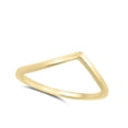 thumbnail image 4 of CHOOSE YOUR COLOR Yellow Gold-Tone Chevron Thumb Stackable Ring Sterling Silver Band 925 Female Size 11, 4 of 4