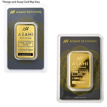 1 oz Asahi Gold Bar .9999 Fine (in Assay)
