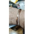 thumbnail image 4 of Elegant & Sleek Gold Plated Roman Numeral Cuff Bangle Bracelet with Crystal Accents, 4 of 6