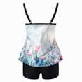 thumbnail image 5 of NOLDARES Womens Tummy Control Tankini Swimsuits Color Block Bathing Suit V Neck Two Piece Swimwear with Shorts(Light Pink,L), 5 of 5