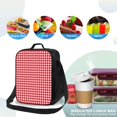 thumbnail image 4 of Disketp Red Checkboard Bolsa Térmica Estampada para Almuerzo, Lonchera para Hombres y Mujeres Adultos, 4 of 7