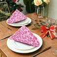 thumbnail image 6 of Coolnut Rose Pink Leopard Print Cloth Napkins Set of 1, Soft Washable Polyester Dinner Napkins with Hemmed Edges, for Weddings, Parties, Holiday Dinner & More 20" x 20" Washcloth Gift, 6 of 7