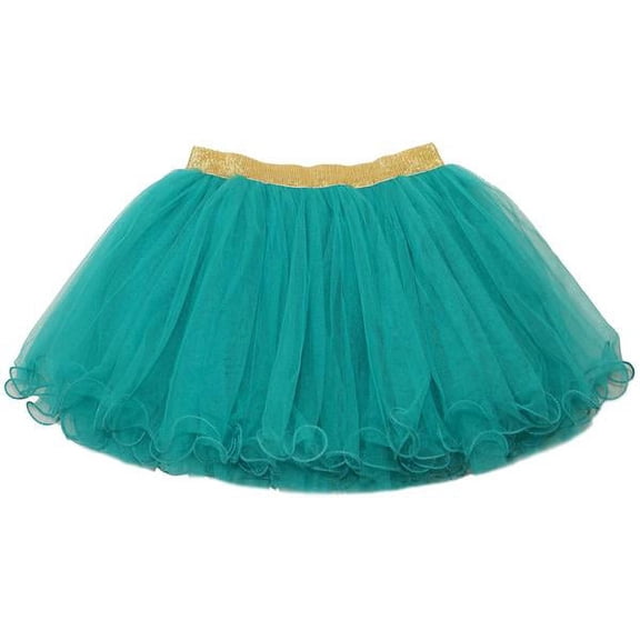 Wenchoice Gold Elastic Turquoise Tutu Skirt Girl'S M(3Y-4Y)