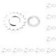 thumbnail image 2 of Sonducket Rueda de bicicleta de piñón fijo de una sola velocidad Cogs Piñón roscado Lockring 15T Type2 NO2, 2 of 6