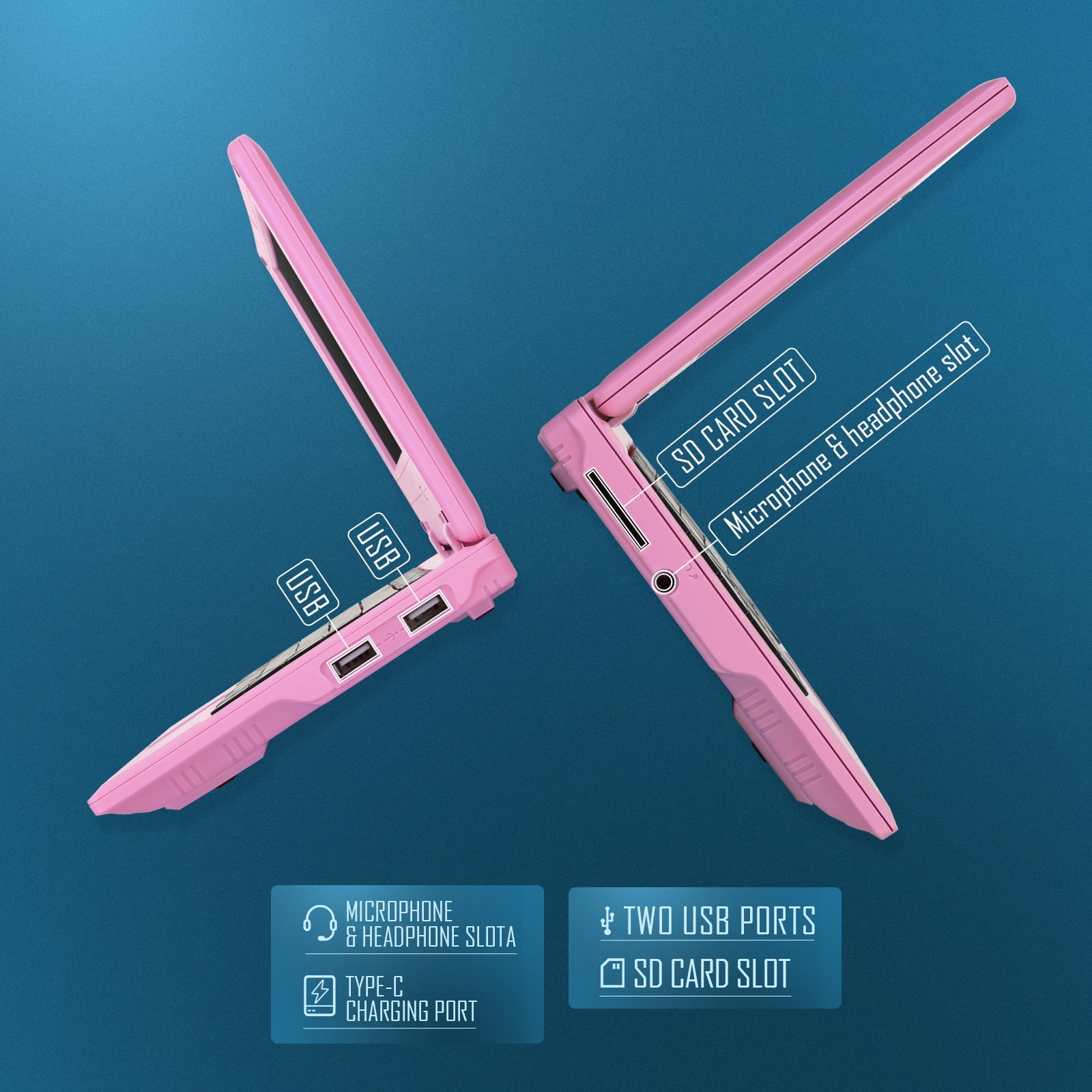 NBD 7 inch Kids Laptop, Quad Core, Android 12.0, WiFi NBD 7 inch Kids Laptop, Quad Core, Android 12.0, WiFi