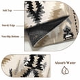 thumbnail image 6 of Round Rugs 4Ft, Boho Black Brown Round Area Rug Washable Indoor Throw Carpet, Southwestern Geometric Ethnic Retro Soft Non Slip Circle Rug for Kitchen Nursery Room Home Decor Aesthetic, 6 of 8