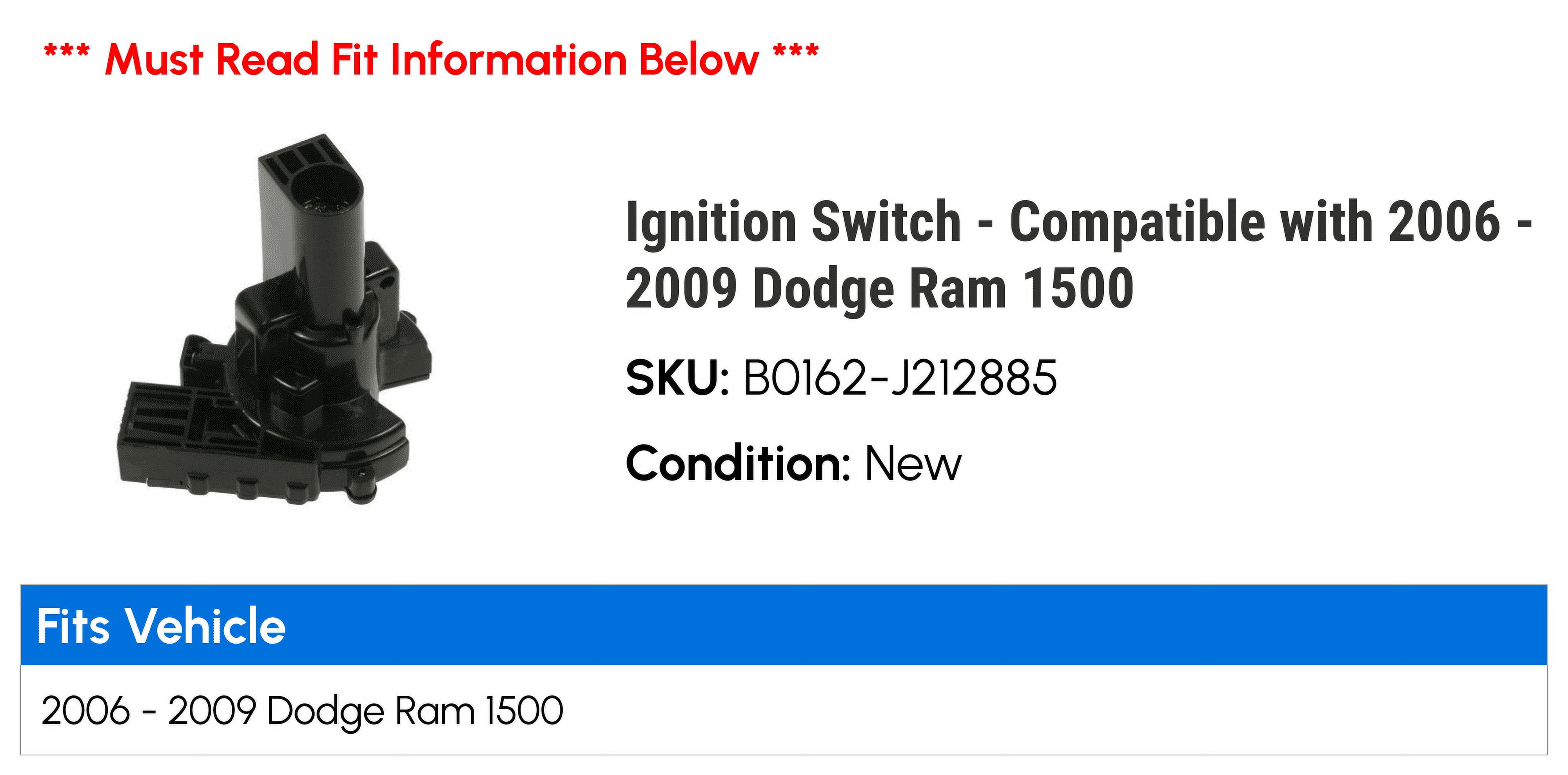 2009 dodge ram 1500 clearance ignition switch
