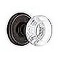 thumbnail image 3 of Nostalgic Warehouse Rosette Classique Double Mannequin Rond Cristal Clair Poignée de Porte en Bronze Intemporel, 3 of 4