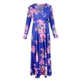 thumbnail image 3 of Maxi Florales Mujeres Manga Larga Sin Respaldo Maxi Sundress Playa Apariencia Atractiva METRO BLESIY Vestido floral de las mujeres, 3 of 8
