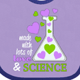 thumbnail image 4 of Inktastic Made with Lots of Love and Science Heart Bubbles in a Beaker Boys or Girls Baby Bib, 4 of 4