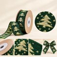 thumbnail image 6 of QISIWOLE Christmas Ribbon, 180 Inch x 0.98 Inch Soft Polyester Craft Trim for Holiday Gift Wrapping, Wreath Bows and Christmas Tree Decor, Green Gold Tree Ribbon, 6 of 6
