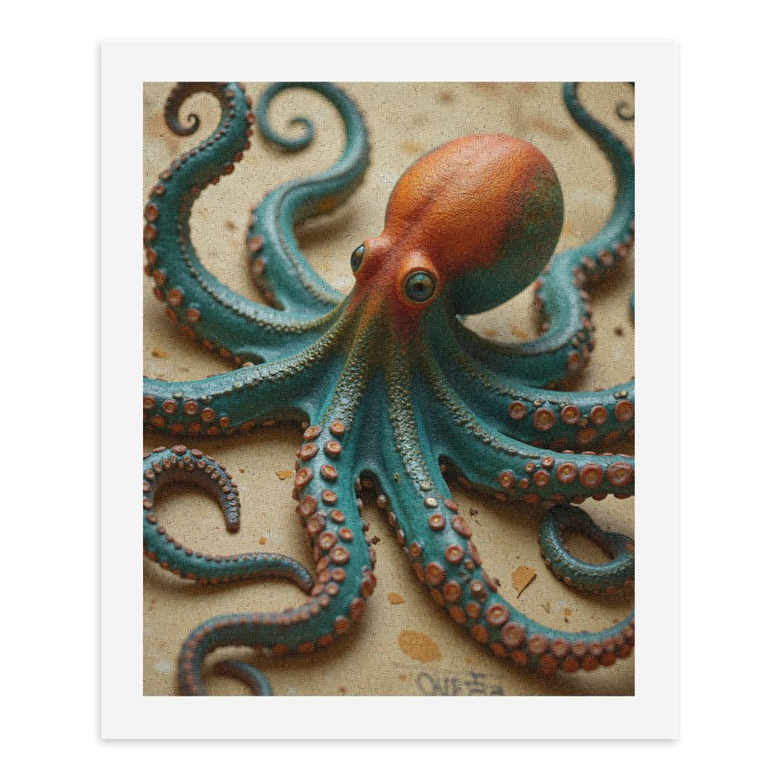 Paint By Numbers Kit for Adults Beginner - Octopus Art Vibrant Colors Tentacles DIY Canvas Painting Kits for Adults, Frameless Paint By Number for Adults for Home Wall Decor 16x20 Inch