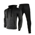 thumbnail image 6 of Mens Tracksuits 2025 Fall Winter Long Sleeve Zip Up Hoodie and Sweatpants Joggers Set Plain Tracksuit, 6 of 7