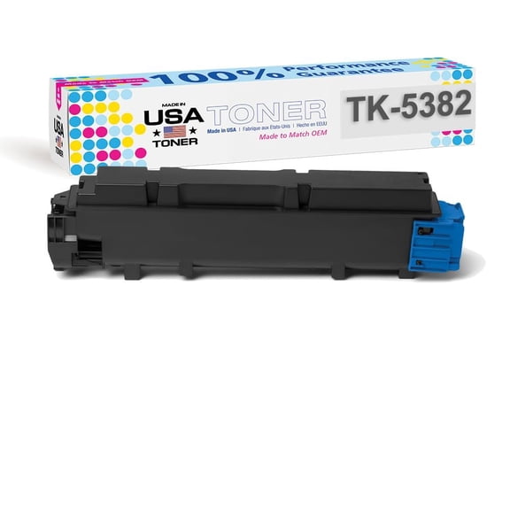 MADE IN USA TONER Compatible Replacement for Kyocera ECOSYS MA4000cifx, MA4000cix, PA4000cx, TK-5382C Cyan