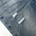 thumbnail image 6 of KIDSCOOL SPACE Girl Jeans,Big Kid Ripped Elastic Band Inside Straight Fit Denim Jeans Pants,Blue,7-8 Years, 6 of 6