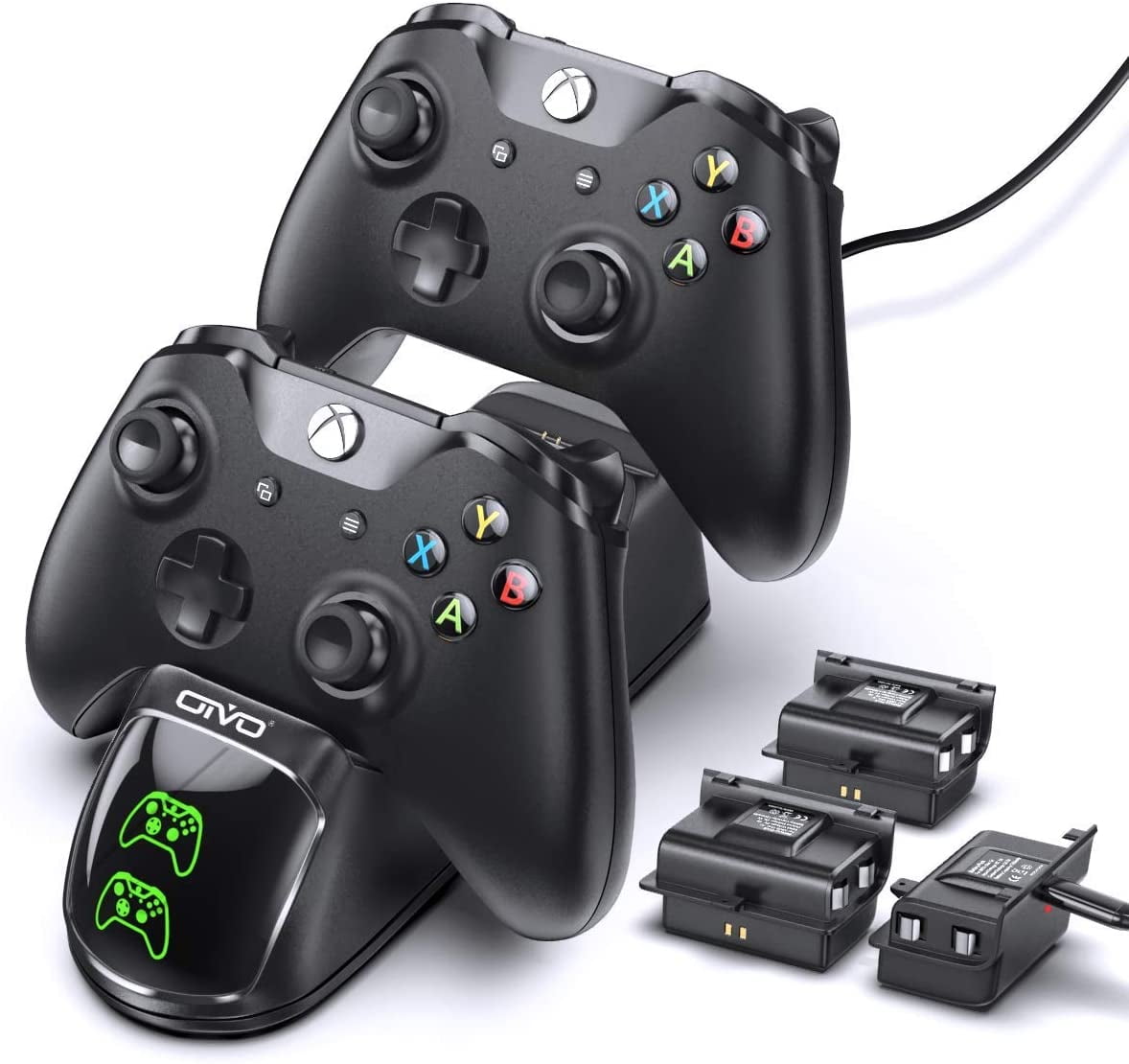 Charger for Xbox One/S/X/Elite Controller with 3 Pakcs 1200 mAh