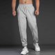 thumbnail image 2 of Ceisia Men Solid Color Loose Casual Pants Elastic Waist Drawstring Sports Gift Work Trousers, 2 of 4