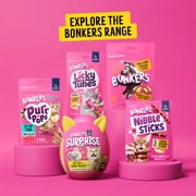 BONKERS Bites Seafood & Eat It Flavor Crunchy & Soft Treats for Cats, 3oz Bag