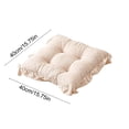 thumbnail image 3 of MTBLYS Cojín decorativo con volantes y capitoné para silla|Almohadilla decorativa para asiento con base antideslizante|relleno de algodón suave y grueso para comedor|cocina, 3 of 6