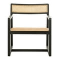 thumbnail image 2 of SAFAVIEH Lula Cane Nautical Solid Accent Chair, Black/Natural, 2 of 7