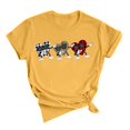 thumbnail image 2 of Hauts d'Été Grande Taille pour Femmes Tendance Femmes Imprimé Léopard Amour Manches Courtes Col Rond T-shirt Ample Hauts T-shirt Col en V Femmes en Liquidation, 2 of 3