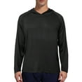 thumbnail image 1 of Long Sleeve Shirts for Men Casual Hooded Raglan T-Shirt Solid V Neck Pullover Top UPF 50 Rashguard Outdoor Quick Dry Athletic Sports T Shirts, up Size S-XXXL, 1 of 8