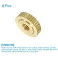 thumbnail image 3 of Uxcell Knurled Thumb Nuts, 8 Pack M4 x D12mm x H3.5mm Brass Knurl Nut Flat Head Through Hole for 3D Printer Parts, 3 of 5