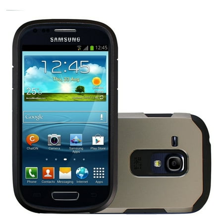 Samsung Galaxy S3 Mini / i8190 TPU Slim Rugged Hard Case Cover Slate
