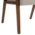 thumbnail image 5 of Christopher Knight Home 31"H Modern Upholstered Dining Chairs with Armrests Set of 2, Beige+Walnut, 5 of 10