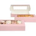 thumbnail image 4 of Paquete de 50 cajas de galletas con ventana, dos usos, caja de pastelería y panadería para embalaje, 4 of 4