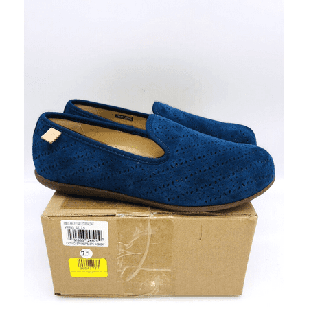 Spenco Women's Bailey Suede Slip On / Flat- Peacoat, US 7.5B / EUR 38B